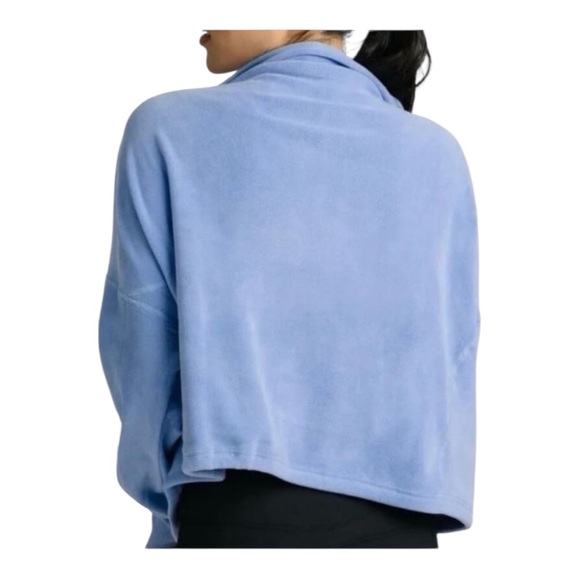 Zyia Active Fleece Half Zip Pullover Sweatshirt XL XXL Oversized Boxy Periwinkle - Picture 5 of 14